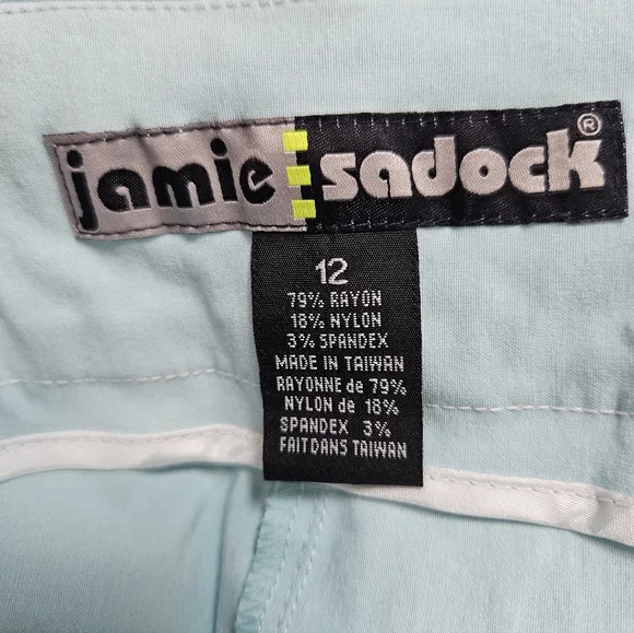 Jamie Sadock "Perfect Fit" Capris Pastel Aqua Blue Cropped - Picture 12 of 12
